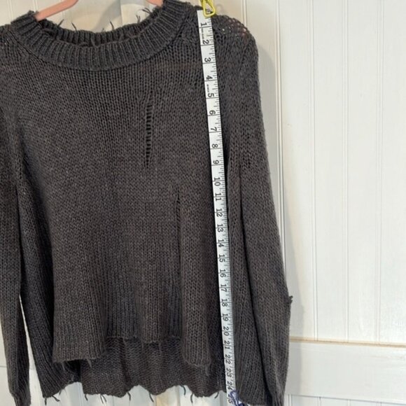 Wooden ships, Paola Brenda distressed oversized, chunky, gray sweater size XS - Picture 3 of 7